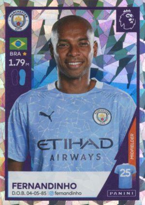 #399 Fernandinho (Manchester City) Panini Premier League 2021 Sticker Collection