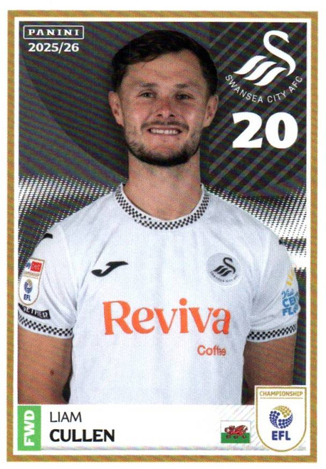 #415 Liam Cullen (Swansea City) Panini EFL 2025/26 Sticker Collection