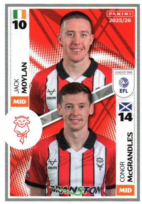 #577 Jack Moylan/ Conor McGrandles (Lincoln City) Panini EFL 2025/26 Sticker Collection
