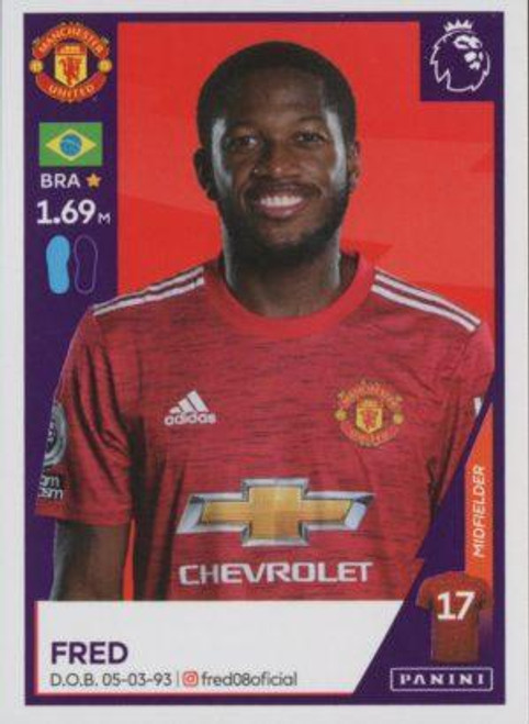 #424 Fred (Manchester United) Panini Premier League 2021 Sticker Collection