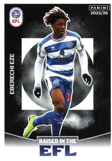 #682 Eberechi Eze (Queens Park Rangers) Panini EFL 2025/26 Sticker Collection RAISED IN THE EFL