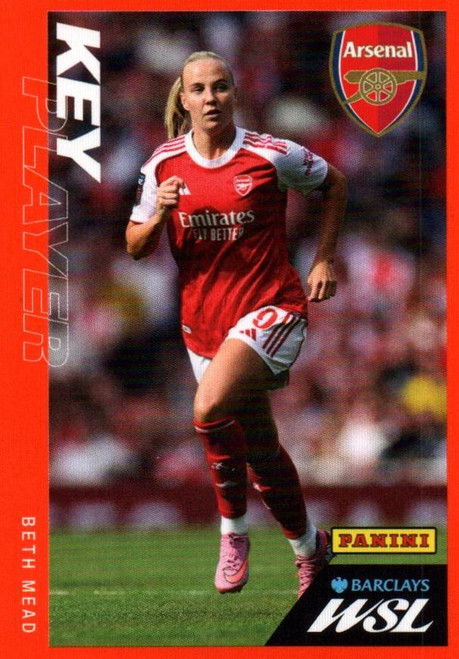 #67 Beth Mead (Arsenal) Panini Women's Super League 2026 Sticker Collection KEY PLAYER
