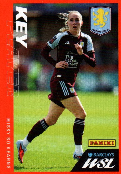 #101 Missy Bo Kearns (Aston Villa) Panini Women's Super League 2026 Sticker Collection KEY PLAYER