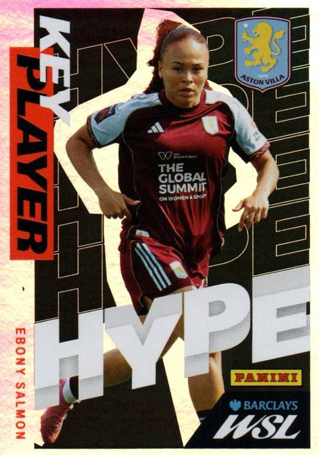 #102 Ebony Salmon (Aston Villa) Panini Women's Super League 2026 Sticker Collection KEY PLAYER