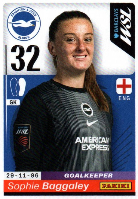 #106 Sophie Baggaley (Brighton & Hove Albion) Panini Women's Super League 2026 Sticker Collection