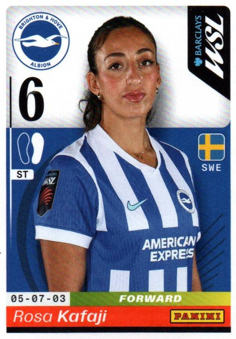 #120 Rosa Kafaji (Brighton & Hove Albion) Panini Women's Super League 2026 Sticker Collection