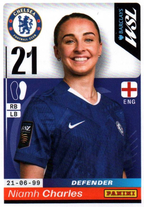 #144 Niamh Charles (Chelsea) Panini Women's Super League 2026 Sticker Collection