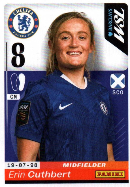 #147 Erin Cuthbert (Chelsea) Panini Women's Super League 2026 Sticker Collection