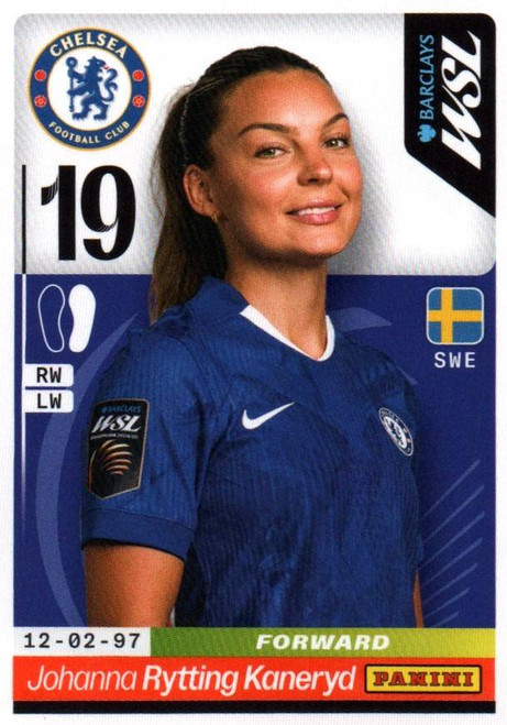#154 Johanna Rytting Kaneryd (Chelsea) Panini Women's Super League 2026 Sticker Collection