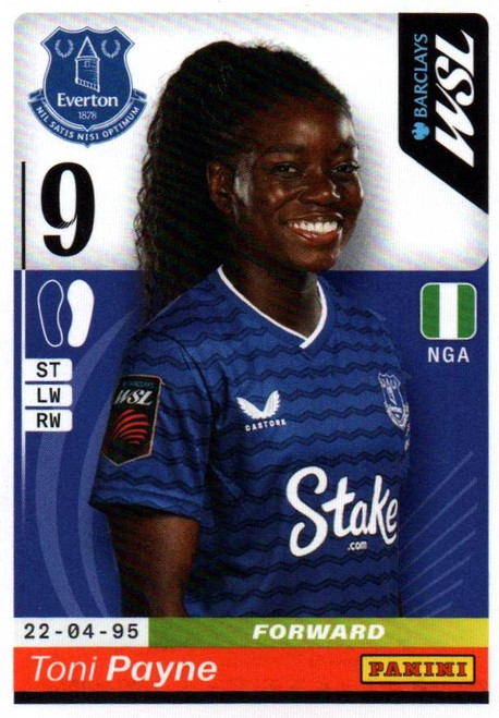 #186 Toni Payne (Everton) Panini Women's Super League 2026 Sticker Collection