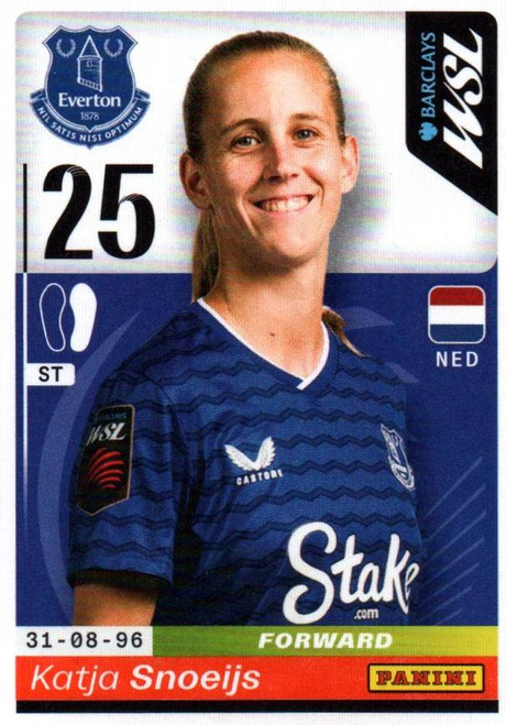 #189 Katja Snoeijs (Everton) Panini Women's Super League 2026 Sticker Collection