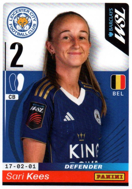 #206 Sari Kees (Leicester City) Panini Women's Super League 2026 Sticker Collection