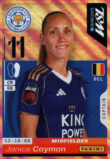 #214 Janice Cayman (Leicester City) Panini Women's Super League 2026 Sticker Collection
