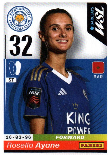 #223 Rosella Ayane (Leicester City) Panini Women's Super League 2026 Sticker Collection