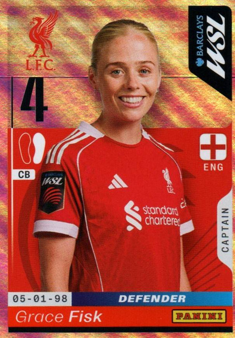 #252 Grace Fisk (Liverpool) Panini Women's Super League 2026 Sticker Collection
