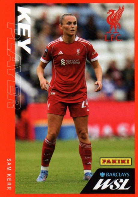 #275 Sam Kerr (Liverpool) Panini Women's Super League 2026 Sticker Collection KEY PLAYER