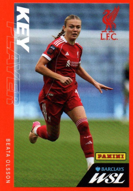 #277 Beata Olsson (Liverpool) Panini Women's Super League 2026 Sticker Collection KEY PLAYER