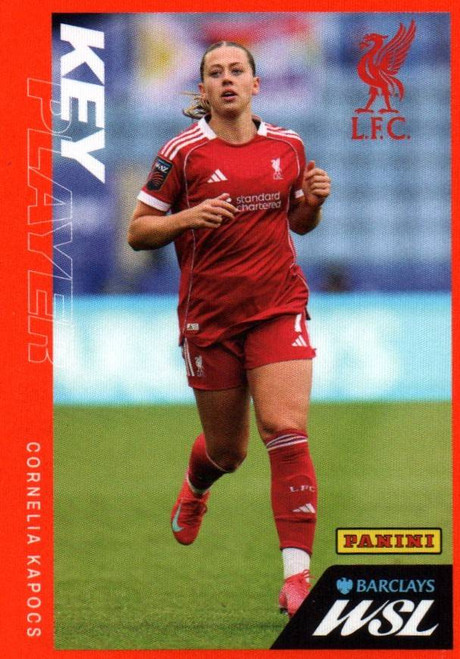 #278 Cornelia Kapocs (Liverpool) Panini Women's Super League 2026 Sticker Collection KEY PLAYER