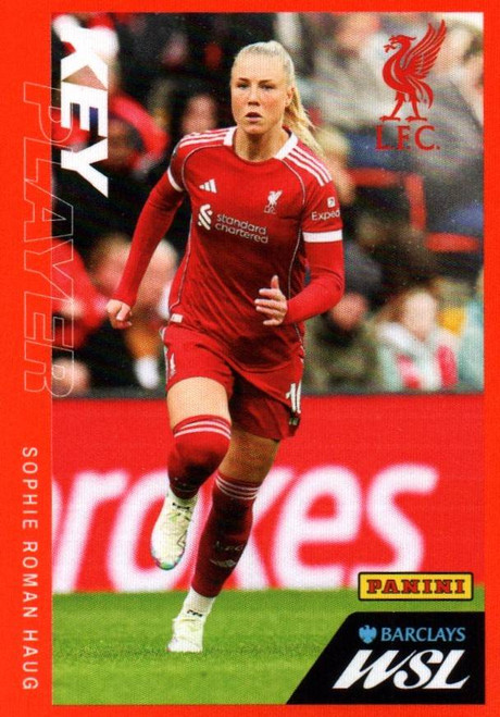 #280 Sophie Roman Haug (Liverpool) Panini Women's Super League 2026 Sticker Collection KEY PLAYER