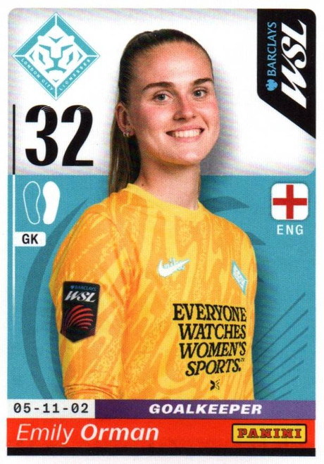 #282 Emily Orman (London City Lionesses) Panini Women's Super League 2026 Sticker Collection