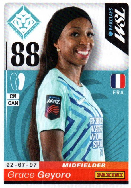 #296 Grace Geyoro (London City Lionesses) Panini Women's Super League 2026 Sticker Collection