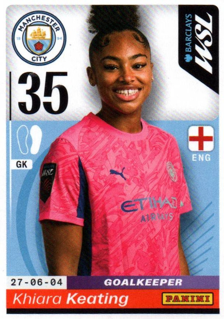 #316 Khiara Keating (Manchester City) Panini Women's Super League 2026 Sticker Collection