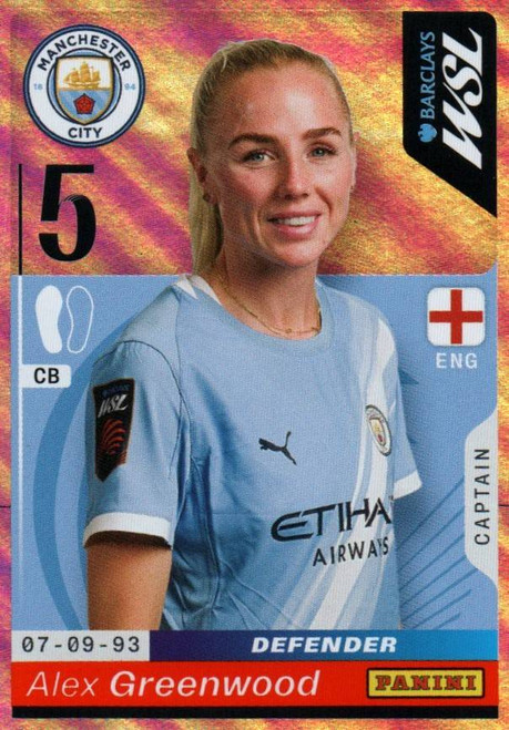 #318 Alex Greenwood (Manchester City) Panini Women's Super League 2026 Sticker Collection
