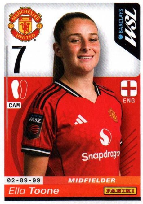 #357 Ella Toone (Manchester United) Panini Women's Super League 2026 Sticker Collection