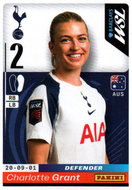 #383 Charlotte Grant (Tottenham Hotspur) Panini Women's Super League 2026 Sticker Collection