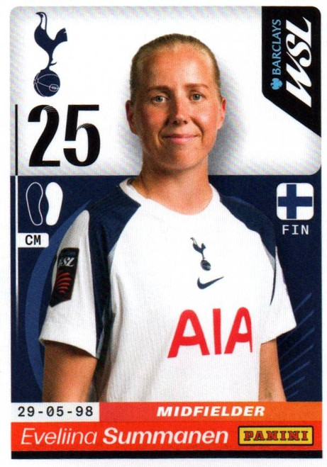 #394 Eveliina Summanen (Tottenham Hotspur) Panini Women's Super League 2026 Sticker Collection