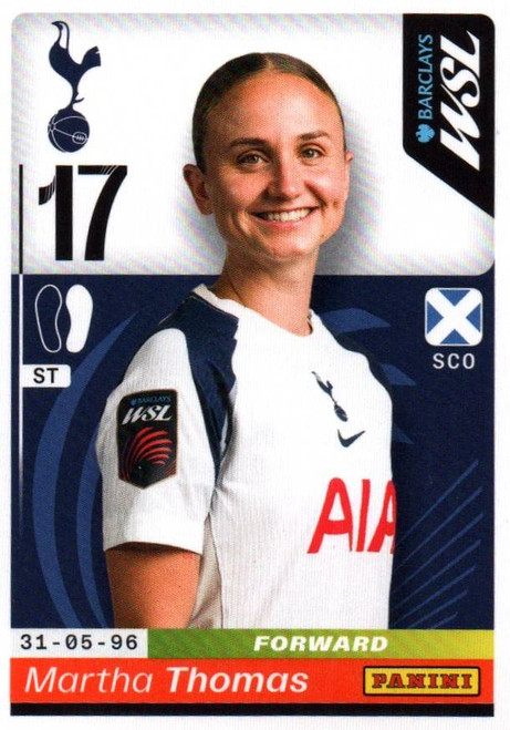 #398 Martha Thomas (Tottenham Hotspur) Panini Women's Super League 2026 Sticker Collection