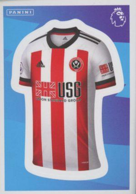 #481 Home Kit (Sheffield United) Panini Premier League 2021 Sticker Collection