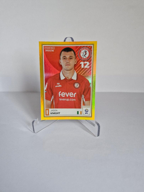#65 Jason Knight (Bristol City) Panini EFL 2025/26 Sticker Collection GOLD PARALLEL