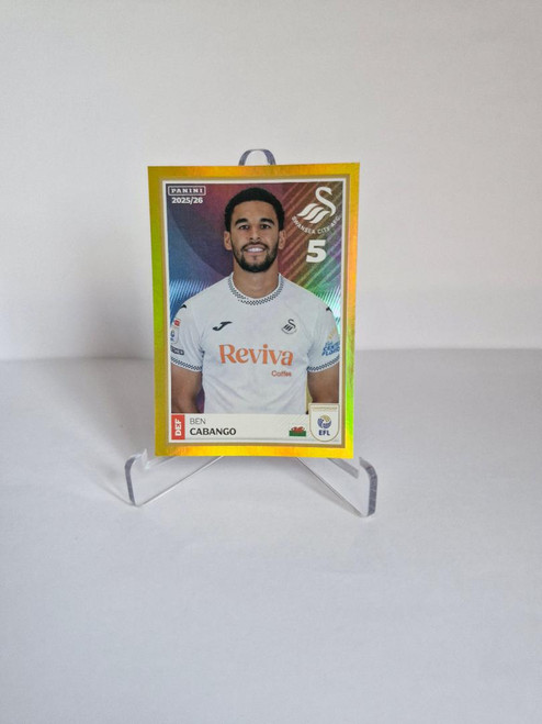 #405 Ben Cabango (Swansea City) Panini EFL 2025/26 Sticker Collection GOLD PARALLEL