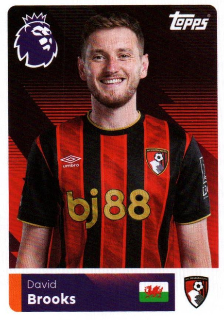 #81 David Brooks (AFC Bournemouth) Topps Premier League Stickers 2026
