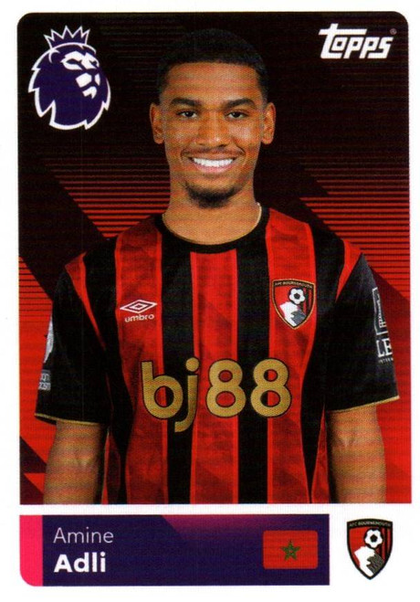 #84 Amine Adli (AFC Bournemouth) Topps Premier League Stickers 2026