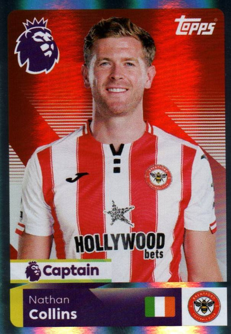#96 Nathan Collins (Brentford) Topps Premier League Stickers 2026 CAPTAIN