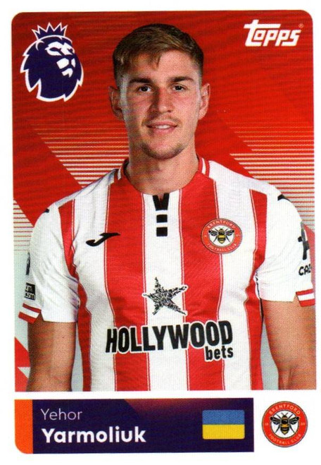 #106 Yehor Yarmolyuk (Brentford) Topps Premier League Stickers 2026