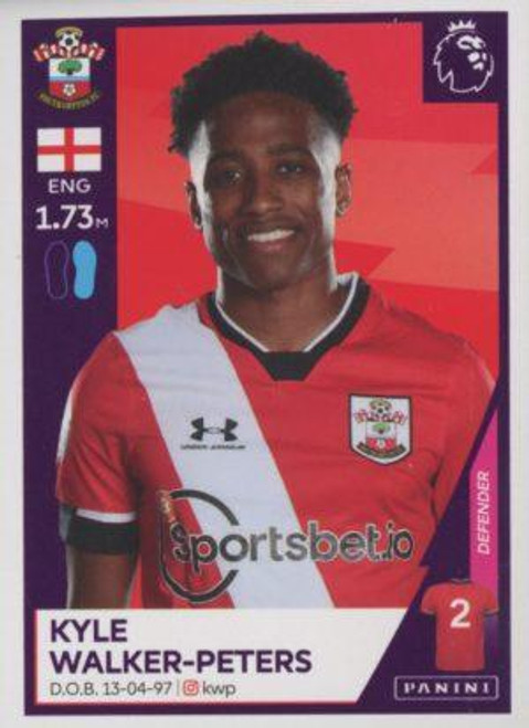 #501 Kyle Walker-Peters (Southampton) Panini Premier League 2021 Sticker Collection