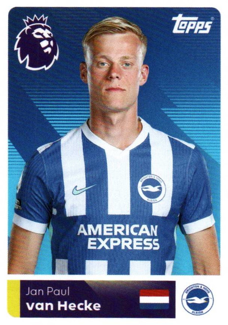 #127 Jan Paul van Hecke (Brighton & Hove Albion) Topps Premier League Stickers 2026