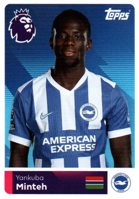 #137 Yankuba Minteh (Brighton & Hove Albion) Topps Premier League Stickers 2026