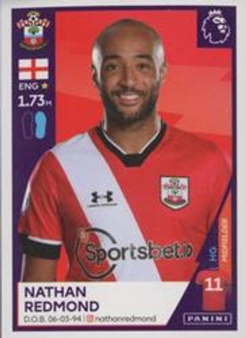 #511 Nathan Redmond (Southampton) Panini Premier League 2021 Sticker Collection