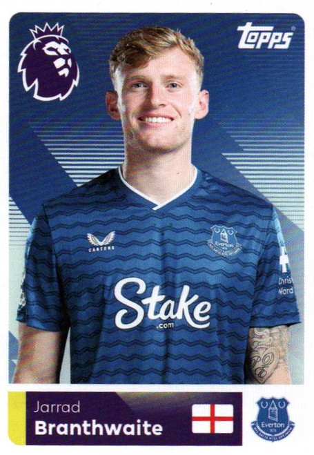 #229 Jarrad Branthwaite (Everton) Topps Premier League Stickers 2026