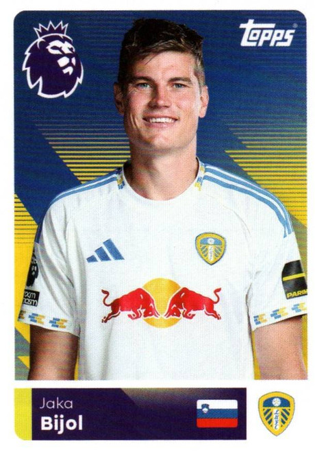 #301 Jaka Bijol (Leeds United) Topps Premier League Stickers 2026