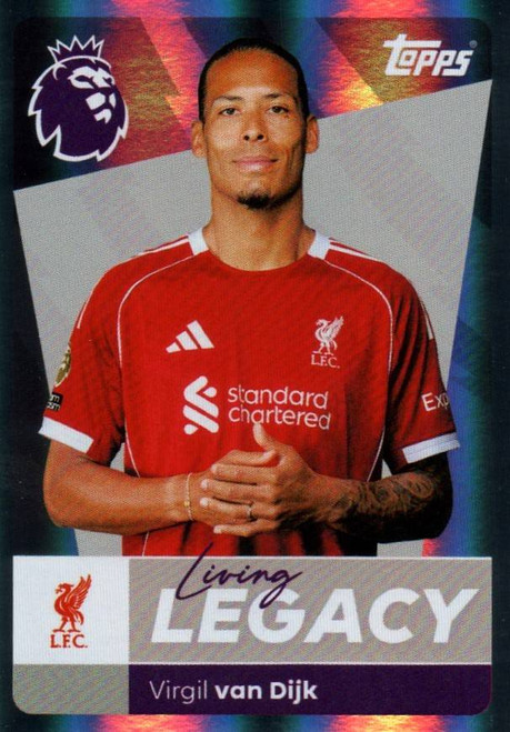 #340 Virgil van Dijk (Liverpool) Topps Premier League Stickers 2026 LIVING LEGACY