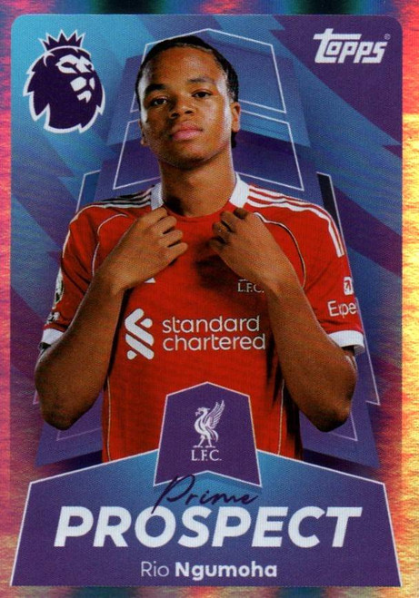 #341 Rio Ngumoha (Liverpool) Topps Premier League Stickers 2026 PRIME PROSPECT