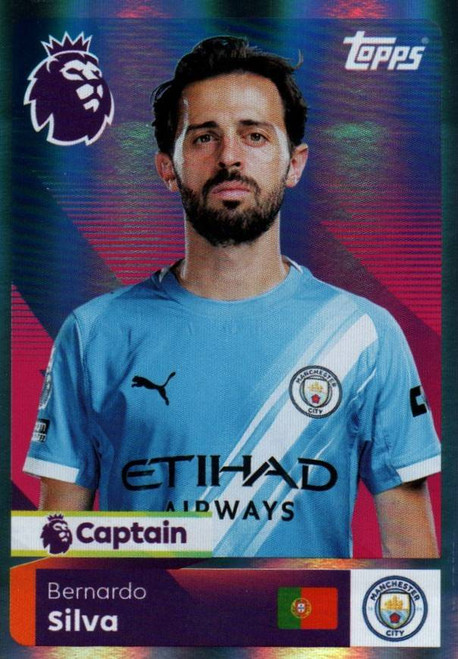 #346 Bernardo Silva (Manchester City) Topps Premier League Stickers 2026 CAPTAIN
