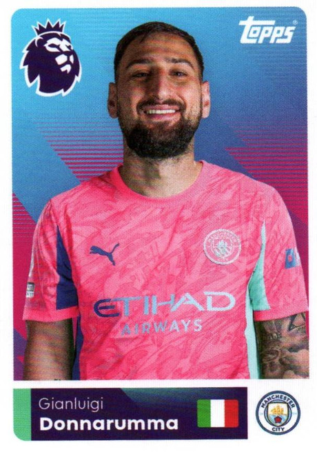 #347 Gianluigi Donnarumma (Manchester City) Topps Premier League Stickers 2026