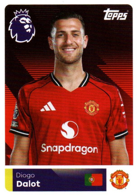 #380 Diogo Dalot (Manchester United) Topps Premier League Stickers 2026