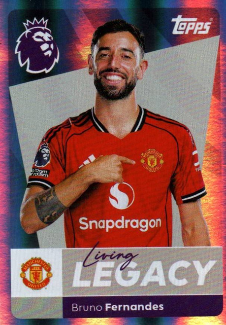#392 Bruno Fernandes (Manchester United) Topps Premier League Stickers 2026 LIVING LEGACY